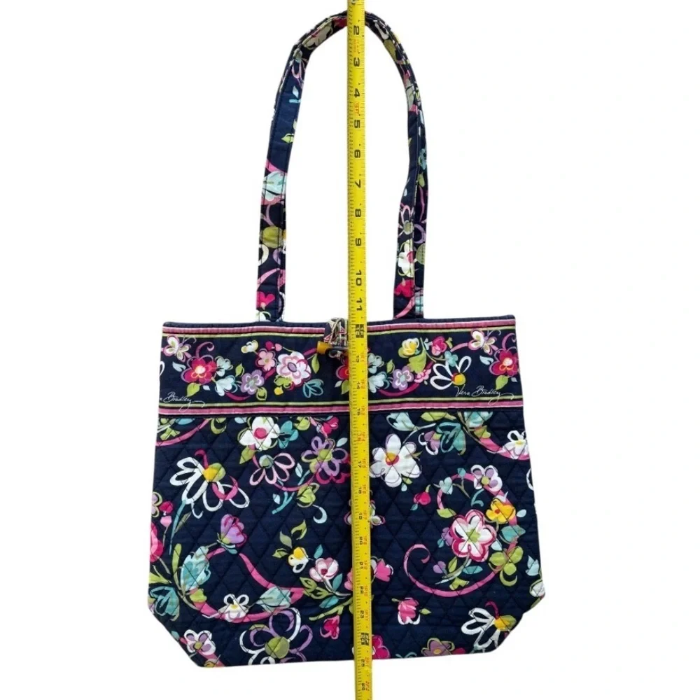 Vera Bradley Women’s “Ribbons” Floral Pattern Quilted Tote Bag